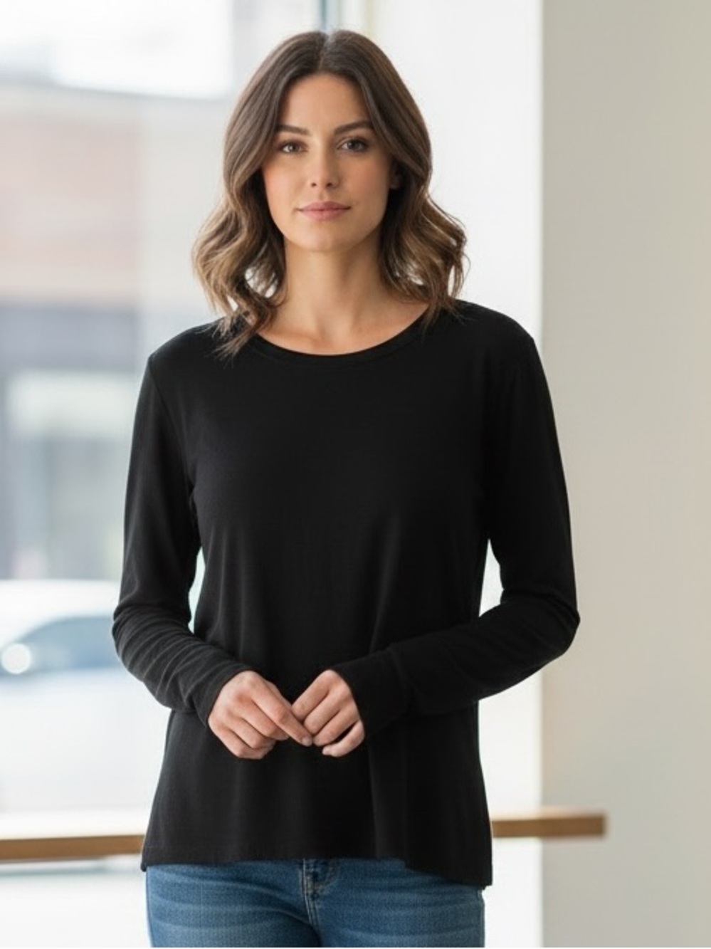 Marine Layer Soft Long Sleeve Tee Top Women's M